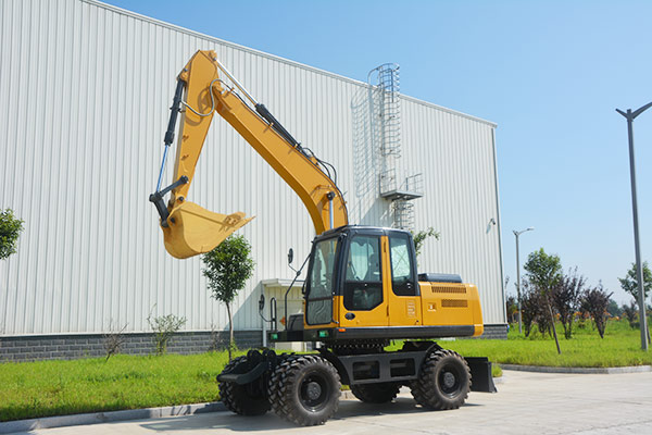 XCMG’s first wheel excavator with integrated axle & transmission rolls off the production line